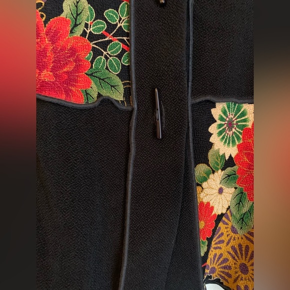 Moonlight Y & S Fashion floral jacket mixed fabrics patchwork style #65 size sm - Picture 2 of 9